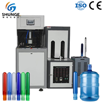 Machine de soufflage semi-automatique pour barils d'eau PET de 5 gallons, production stable, pour seaux réutilisables et jetables de 15L-18.9L