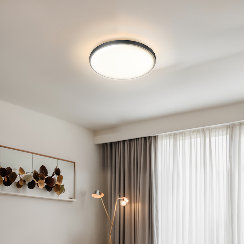 New D270mm/D380mm Modern Indoor LED Ceiling Lights Remote Control Plastic IP44 Rated 4000K Color Temp CRI80 2-Year Living Room