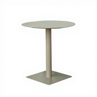 Table basse ronde moderne de luxe écologique avec base en aluminium, garantie 5 ans, pour salon, canapé, balcon