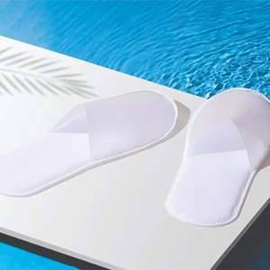 Pantuflas Desechables para Spa, Pantuflas Cálidas y Esponjosas con Punta Cerrada, Antideslizantes, para Huéspedes de Hotel, para Uso en Casa y Viajes - Product Image 3