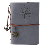 Cahier en cuir véritable à reliure spirale A6 vintage personnalisable Journal de voyage à feuilles mobiles carnet de croquis Journal pour les cadeaux scolaires