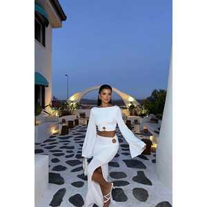 Conjunto Casual de Dos Piezas para Oficina Valencia Blanco, Talla XS para Mujer, Blazer y Pantalones - Product Image 3