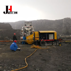 ディーゼルまたは电気パワートレーラーコンクリートポンプ40 60 80 100 M ³/h静止ステーション小型コンクリートポンプトレーラーポンプ机械 - Product Image 2