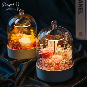 Lámpara de Mesa con Rosa Eterna Preservada, Luz Nocturna de Larga Duración (3-5 Años), Regalo para <span class=keywords><strong>el</strong></span> Día de San Valentín, Pascua, Día de la Madre - Product Image 1