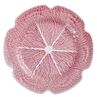 JIUWANG Vente directe usine – Service de table créatif en céramique rose motif chou, décor sous glaçure avec relief veineux, idéal pour le thé de l'après-midi