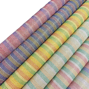 0.6 मिमी अल्ट्रा पतली टीसी कपास पॉलिएस्टर सिंथेटिक इंद्रधनुष धारीदार कृत्रिम इंद्रधनुष धारीदार - Product Image 2