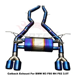 ระบบท่อไอเสียแบบแปรผัน Vortex Catback สำหรับ BMW M3 F80 M4 F82 S55 3.0L BiTurbo ไทเทเนียมสีน้ำเงิน ชุดแต่งเสียงสปอร์ตสำหรับการแข่งขัน - Product Image 5