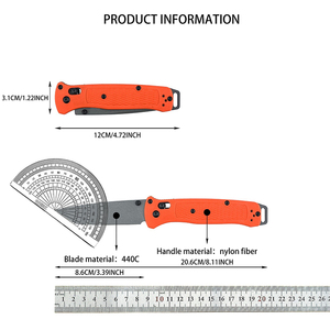 Cuchillo plegable de bolsillo BM Bailout 537, herramienta EDC para exteriores, cuchillo multifuncional portátil para camping, cuchillo OEM para verduras y frutas de uso diario. - Product Image 6