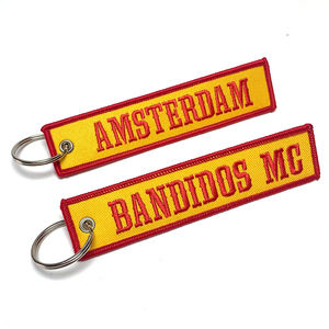 Porte-clés brodé avec logo personnalisé porte-clés en tissu bon marché porte-clés brodés vierges - Product Image 2