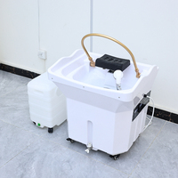 Bac à shampoing portable pour massage thaïlandais avec chaise et lavabo à eau chaude
