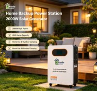 Générateur solaire tout-en-un LiFePO4 haute capacité 2000W 4000Wh, station de secours domestique, onduleur à onde sinusoïdale pure, charge par panneau solaire
