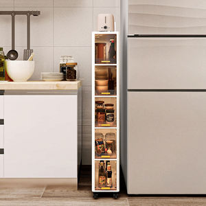 WANUO 20cm Length Narrow-Space <b>Kitchen</b> Storage Cart 2/3/4/5-Tier Slim Storage Cart Narrow <b>Kitchen</b> Rolling Cart - Product Image 5