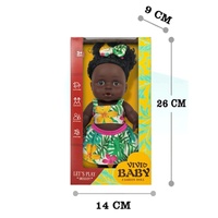 Muñeca Reborn de 20 cm, Serie Fantasía, Juguete de Bebé Niña, Modelo de Simulación Suave, Estilo Africano con Suéter