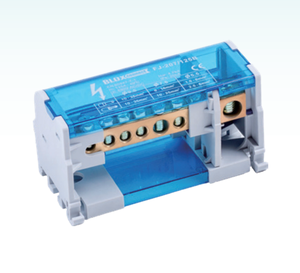 Bloques <span class=keywords><strong>de</strong></span> distribución <span class=keywords><strong>de</strong></span> energía <span class=keywords><strong>de</strong></span> dos polos 125A con punta <span class=keywords><strong>de</strong></span> latón 14 puntos <span class=keywords><strong>de</strong></span> conexión cada poste pasa la certificación CB/CE/UKCA/RoHS - Product Image 1