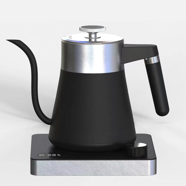 Gooseneck Kettle   1.0L Electric Coffee Pot with Intelligent Temperature Display
