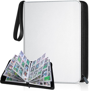 Classeur de collection de <span class=keywords><strong>cartes</strong></span> à neuf poches de haute qualité <span class=keywords><strong>1000</strong></span> + capacité poches transparentes en cuir PP étanche - Product Image 1
