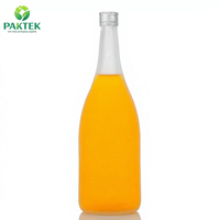 Bouteilles en verre vides de qualité alimentaire pour jus, soda et eau, avec logo personnalisé, vente en gros d'usine