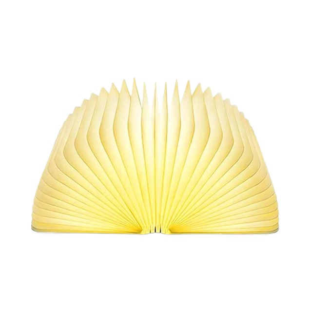 Book-Shaped LED Night Light 5 Color Mood Lamp Novelty USB Rechargeable Wooden Bedside Table Lamp for Home Decor Birthday