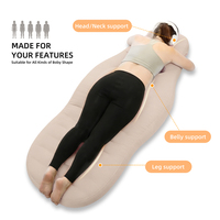 Matelas Gonflable en PVC pour Piscine, Imperméable, Amovible et Lavable, pour Femmes Enceintes Soulageant les Douleurs Abdominales, 75cm x 165cm, Forme Ovale