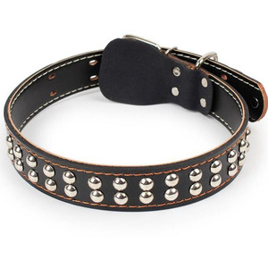 2024 yeni ürün tedarikçileri başak köpek tasması s Anti Bite emniyet Metal perçin özelleştirilebilir deri köpek tasması köpek tasması - Product Image 3