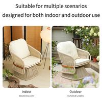Moderner Outdoor-Drehgarten-Sessel mit wasserdichtem Design und robustem Aluminiumrahmen für den Terrassengebrauch