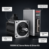 Moteur servo AC 1500W 6N.M 2500RPM 220V avec câble de commande gratuit de 1M, câble d'extension de moteur de 3M, garantie 1 an
