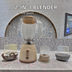 Miscelatore elettrico portatile miscelatore frutta robot da cucina a 2 velocità a basso rumore professionale chicco macinacaffè spremiagrumi 1.5L 220-240V - Product Image 2