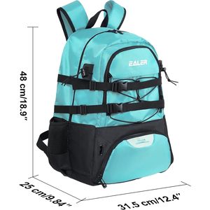Mochila Deportiva EALER ELB100 Lacrosse, Grande, Color Azul Lago, Poliéster, para Deportes de Equipo - Product Image 5