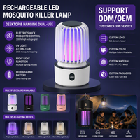Lampe anti-moustiques électrique rechargeable par USB, lumière UV, piège à insectes à choc 3000V, double usage, étanche, lampe de nuit portable pour le camping