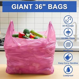 Leak Proof T-shirt Garbage Bags <b>Plastic</b> Vest Carrier Bags for <b>Kitchen</b> Waste and Household Use - Product Image 6