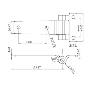 Bisagra de Acero Inoxidable Tipo T para Contenedores, Bisagra Industrial de Alta Resistencia para Gabinetes - Product Image 4