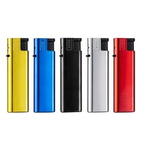 Briquet coupe-vent à flamme bleue au butane, coque en fer épaissie, anti-explosion, vente en gros, logo personnalisé