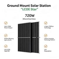 Panneaux solaires demi-cellules grand format, efficacité 24,5 %, TUV CE CB, pour une installation rapide, à faible coût et haute efficacité, module PV