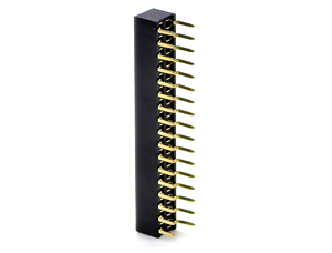 Conector hembra DIN de paso de 2.0 mm con contacto de latón, doble fila, entrada inferior para PCB, H4.3mm, 2*17P - Product Image 5