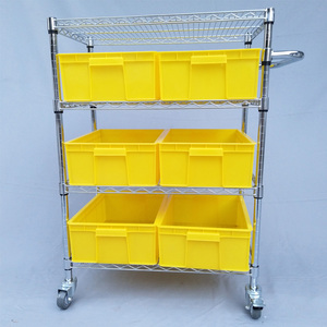 Kệ lưu trữ rất an toàn <span class=keywords><strong>boltless</strong></span> Kệ hệ thống 5 Tier dây lưu trữ giá có thể điều chỉnh chiều cao nhiệm vụ ánh sáng di động giá cho ngành công nghiệp - Product Image 4