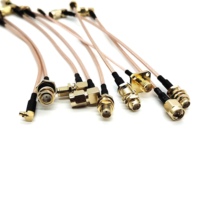 Pas de quantité minimale de commande personnalisé RP SMA mâle à femelle MMCX tnc bnc n mâle câble coaxial coaxial RG174 RG178 RG316 câble de raccordement en queue de cochon