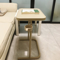 Table élévatrice d'ordinateur de bureau Simple de chevet bjflamingo Table PC pliante confortable avec porte-gobelet