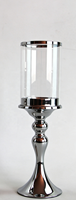Porte-bougie Hurricane, élégant chandelier à tige haute, bougie pilier en option, taille et finition personnalisables pour table de mariage et décoration intérieure
