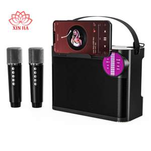 पोर्टेबल परिवार कराओके मशीन इंटरैक्टिव बच्चों के लिए माइक संगीत के साथ वायरलेस स्पीकर, मिनी बच्चों के लिए माइक गीत के साथ वायरलेस स्पीकर - Product Image 4