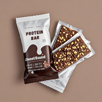 Sachets d'emballage personnalisés pour barres énergétiques, chocolat, bonbons, biscuits, gommes, barres protéinées, en aluminium, avec scellage arrière