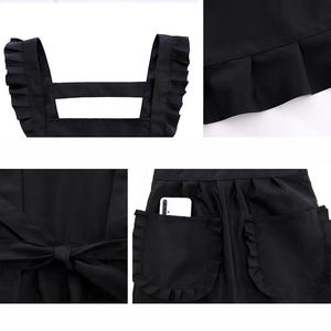 Tabliers de cuisine SY personnalisables avec logo pour femmes et filles, tablier de pâtisserie avec poches, joli tablier en coton - Product Image 5