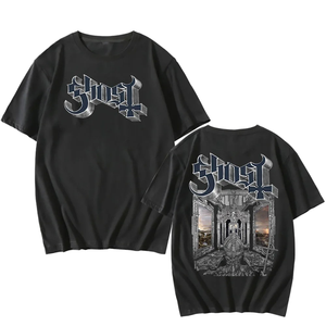 เสื้อยืดยูนิเซ็กซ์ลายตัวอักษรวงดนตรี Ghost รุ่นใหม่ปี 2025 แฟชั่นแนวเฮฟวีเมทัล ซัมเมอร์ กรันจ์ ฮิปฮอป ผ้าฝ้าย 100% เป็นมิตรกับสิ่งแวดล้อม ระบายอากาศได้ดี - Product Image 1