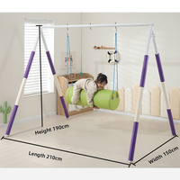 Balançoire sensorielle robuste avec mousse de protection, balançoire ronde sensorielle avec barrière de protection en mousse, support de balançoire rembourré pour intérieur, jeu doux