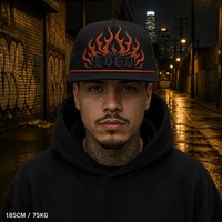 Casquette Trucker 5 Panneaux Vintage Personnalisée avec Broderie, Visière en Mousse et Filet, Style Urbain Chicano Côte Ouest, Vente en Gros