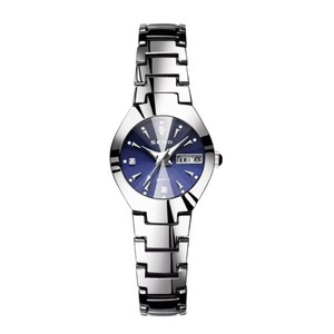 Nouvelle montre à quartz en alliage or rose élégante et minimaliste de luxe personnalisée, double calendrier, résistante à l'eau 50M, pour couple romantique - Product Image 6