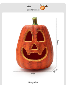 Novedades de Halloween: Linterna de calabaza hueca y colorida, estilo vintage americano, de plástico, con LED luminoso, para jardín. - Product Image 6