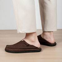 Mocassins en cuir véritable pour hommes, deux pièces, souples et confortables, chaussures décontractées monobloc, rembourrées, élargies, antidérapantes, toutes saisons