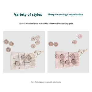 Xo gỗ tic-tac-toe đồ chơi trẻ em giáo dục Hội Đồng Quản trị trò chơi hai người chơi tương tác xử lý tùy chỉnh cho các trò chơi cờ vua - Product Image 4