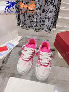 Baskets plates pour femmes, style plateforme, à lacets, confortables, pour la course et la marche, tendance, en promotion, pour l'hiver et l'été, style Valentino - Product Image 3