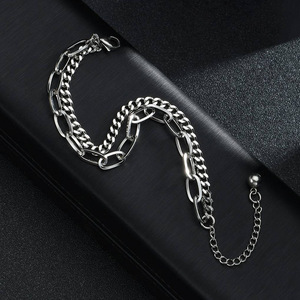 Titanium Steel Square Charm Armband Dreifarbiges Edelstahl Trendy Zubehör für den Buddhismus-Großhandel erhältlich - Product Image 3